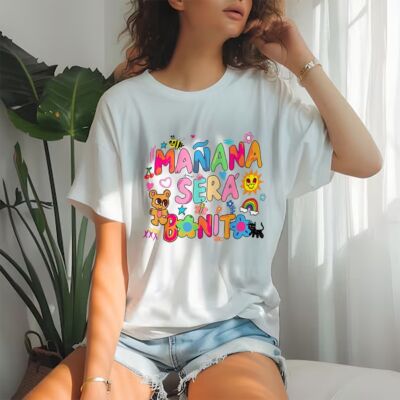 Cotton Women's T-Shirt Color Cartoon Letter Printing Crew Neck Front Shoulder Short Sleeve Casual Fashion Wear Girls Clothes